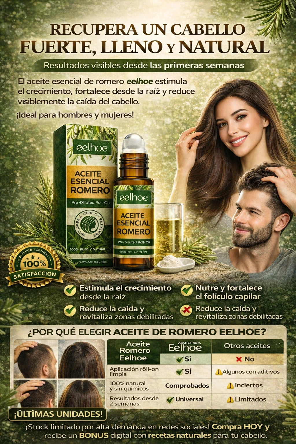 Aceite de romero - recupera tu cabello