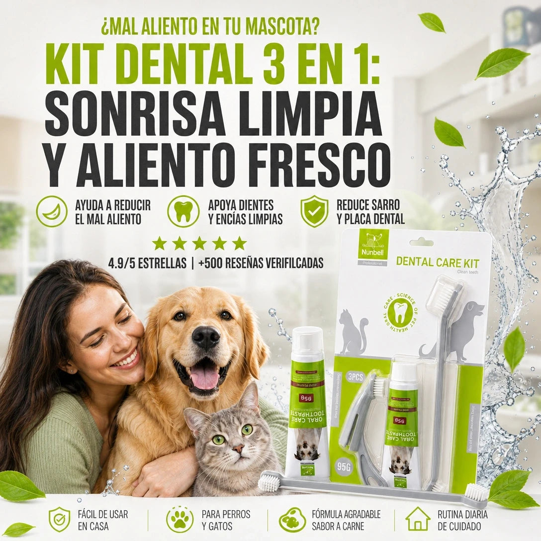 Nunbell - Kit Dental Mascotas