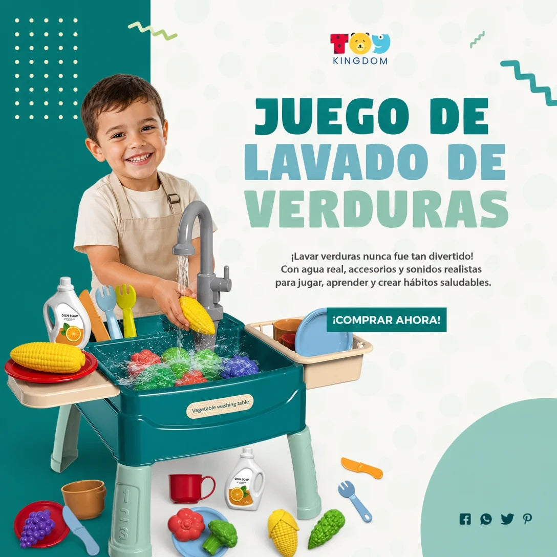 Lavaplatos para niño