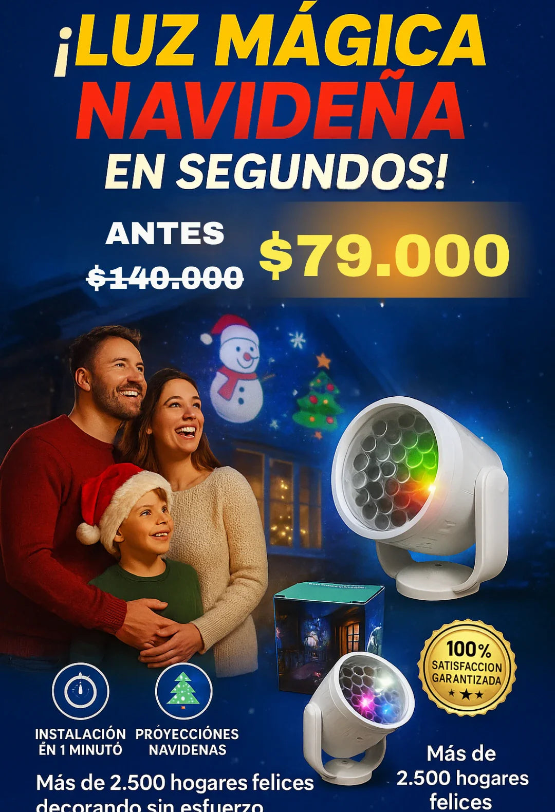 lightchrismax™ Mini Proyector Navidad