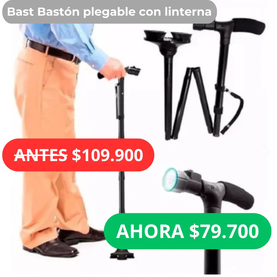 Bast™ Bastón Plegable Con Linterna + Regalo especial
