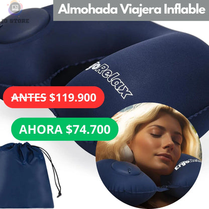 FlexiCuello™ Almohada Viajera Inflable