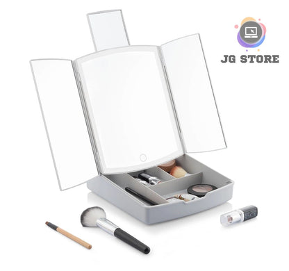 Espejo Led Plegable / Organizador de Maquillaje