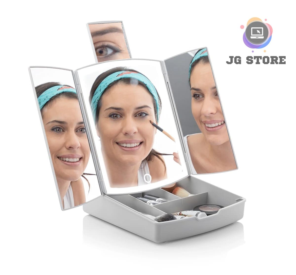Espejo Led Plegable / Organizador de Maquillaje