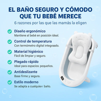 Babyshower™ Bañera plegable con termómetro + regalo especial