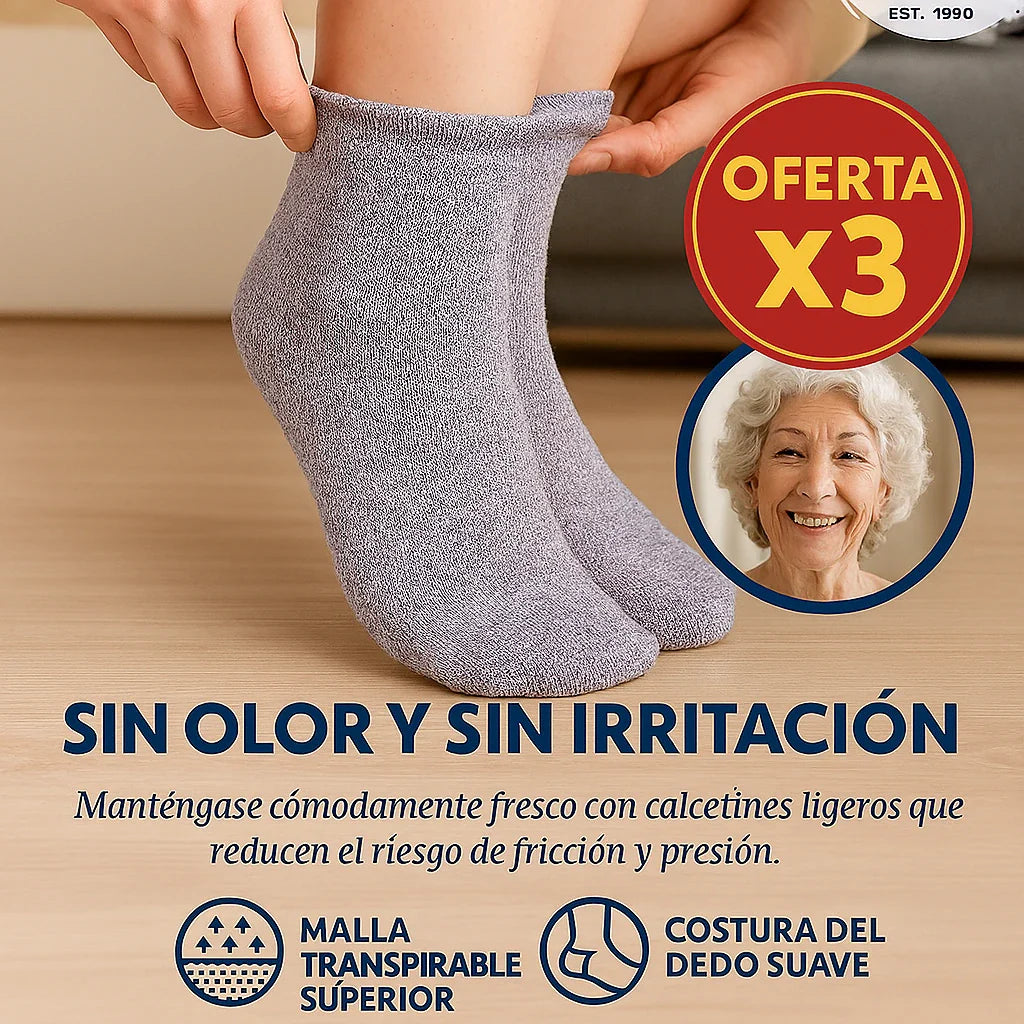 Confort™  Medias para Diabéticos X3