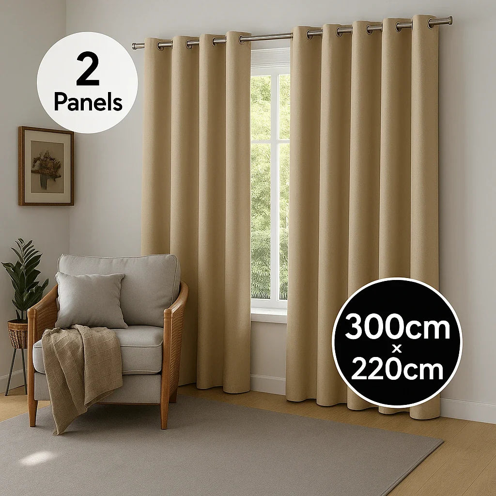 Cortinas Blackout Premium - 300x220CM + Regalo Especial