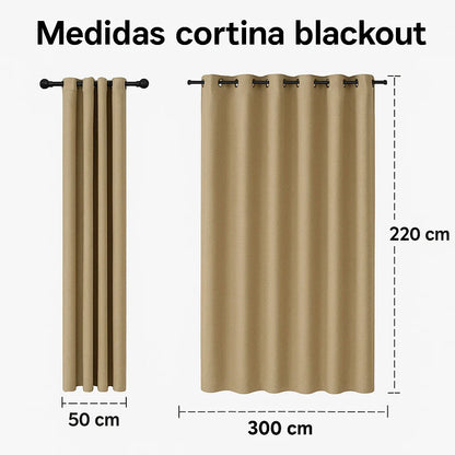 Cortinas Blackout Premium - 300x220CM + Regalo Especial