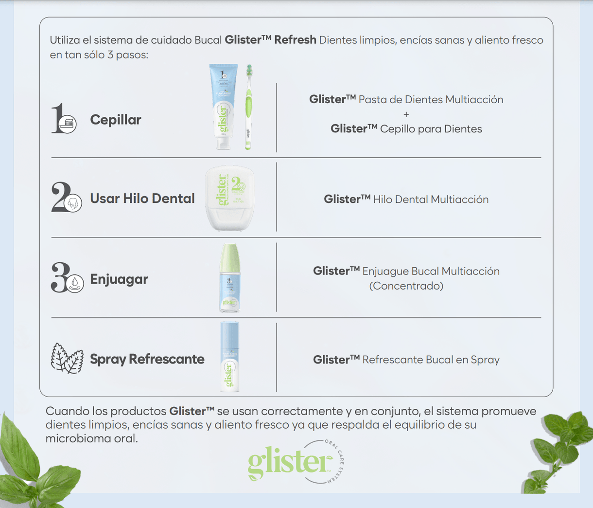 GLISTER x3 Crema Dental importada, tratamiento 6 meses