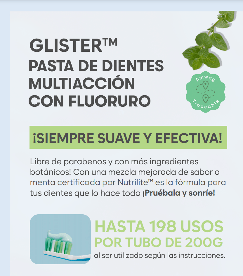 GLISTER x3 Crema Dental importada, tratamiento 6 meses
