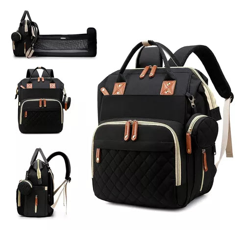MomTravel™ Pañalera Multifuncional De Lujo + Tetero Cuchara