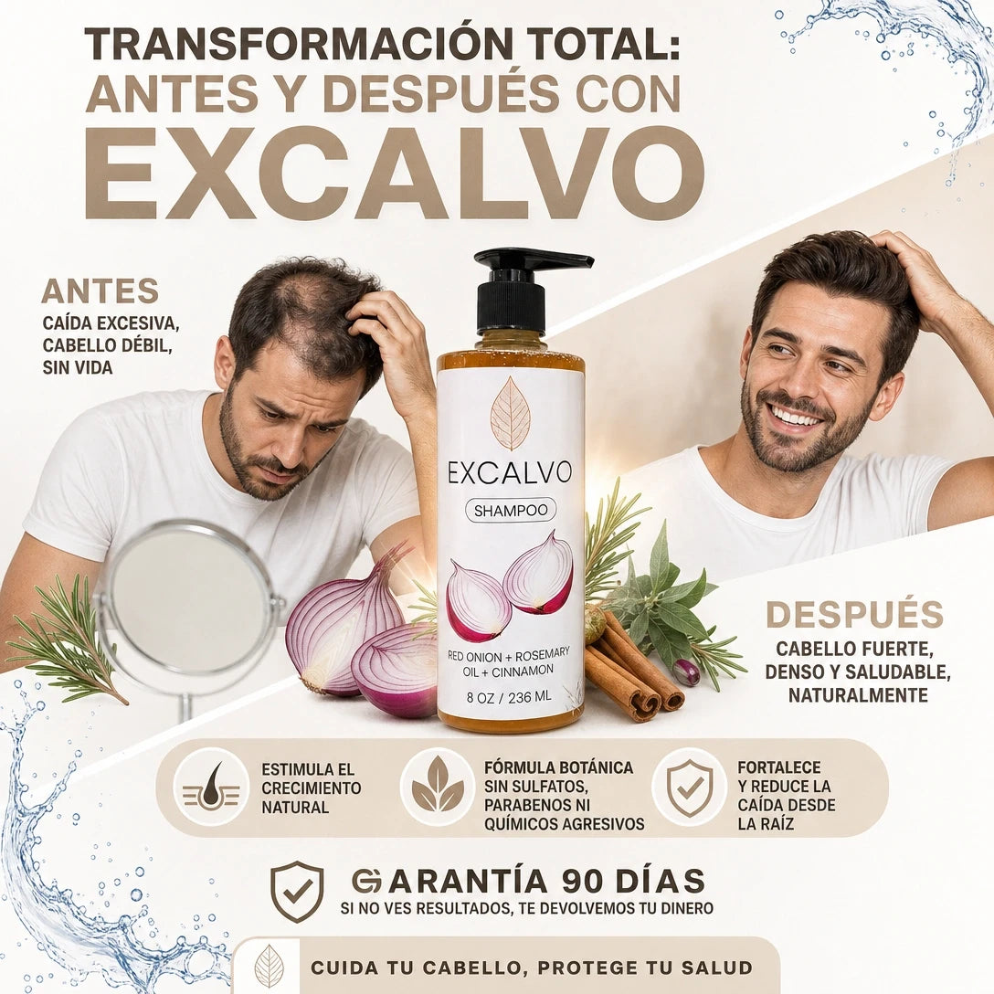 Shampoo Ex Calvo - Adiós a la caída del pelo