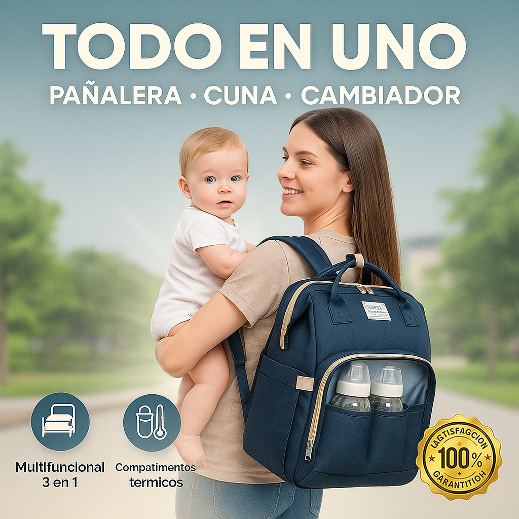 BabyGo™ Pañalera Multifuncional 3 en 1 + regalo especial