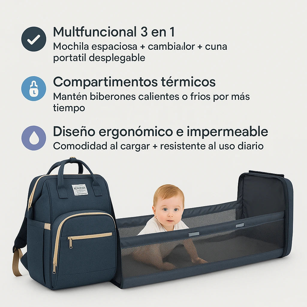 BabyGo™ Pañalera Multifuncional 3 en 1 + regalo especial
