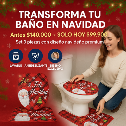 Chrisbath™ Set de baño navideño 3 piezas