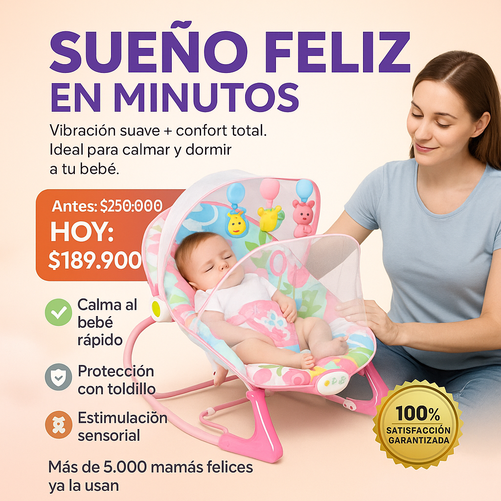 NappyJoy™ Silla vibradora mecedora para bebe + regalo especial