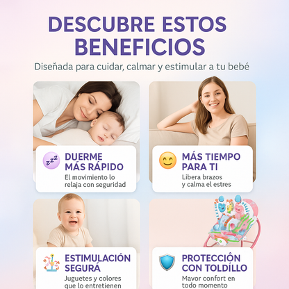 NappyJoy™ Silla vibradora mecedora para bebe + regalo especial