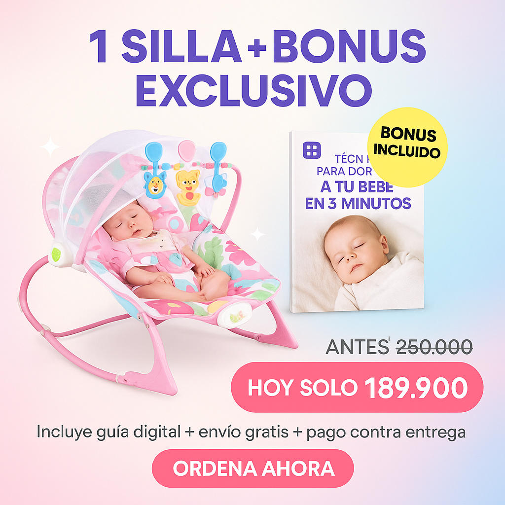 NappyJoy™ Silla vibradora mecedora para bebe + regalo especial