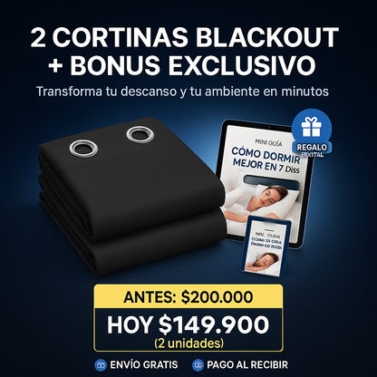 Lightnot™ Cortina Blackout Premium x2 1.40cm x 2.20cm