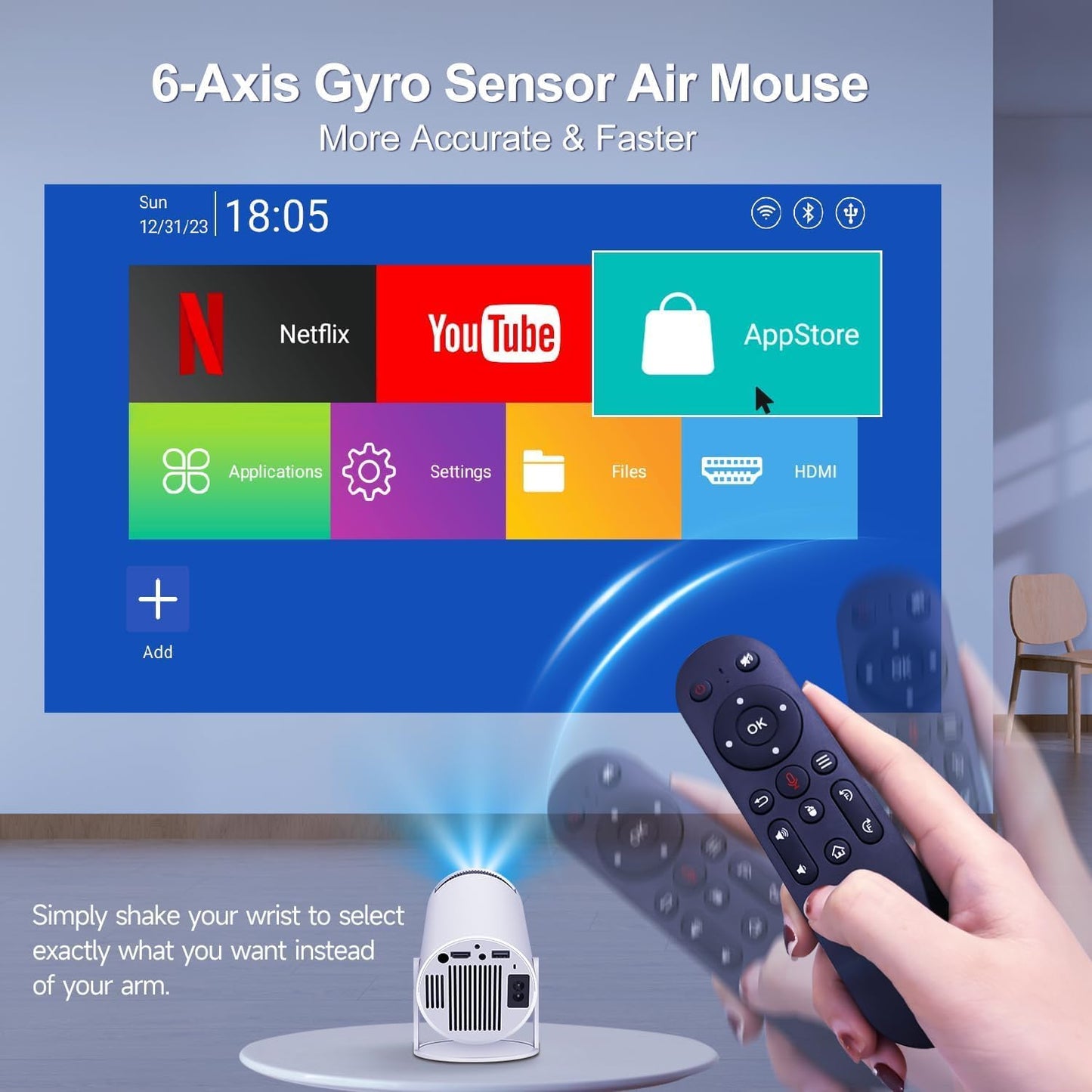 Proyector Portátil de tv y Cine en Casa + magis tv
