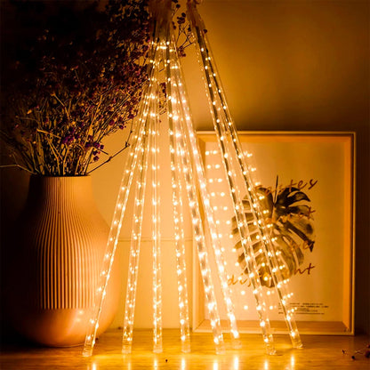 Luces Navideñas de Lluvia de Meteoros